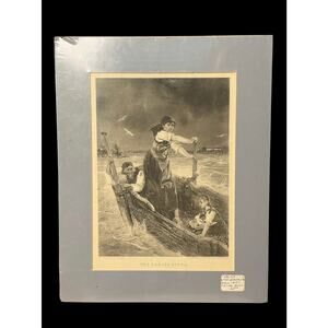 Antique 1800's Photogravure Art Print Titled The Coming Storm By Illman Brothers
